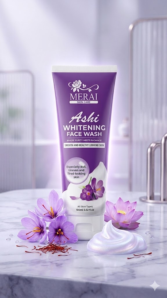 Merai Ashi Whitening Face Wash 100ml – Brightening Cream Face Wash for Healthy & Glowing Skin