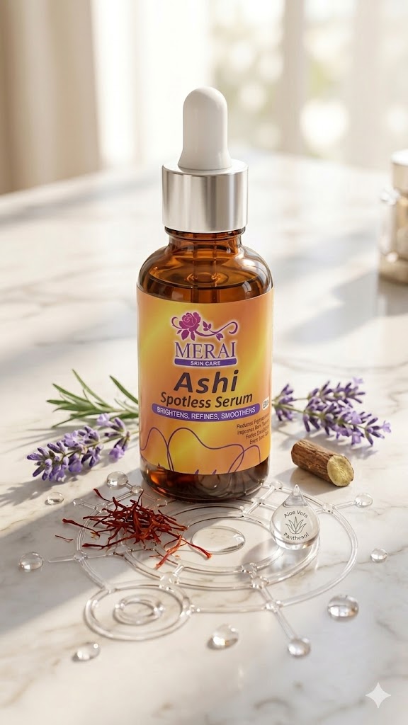 Ashi Spotless Serum by Merai Skincare – Brightening Face Serum for Dark Spots, Acne Marks & Even Skin Tone